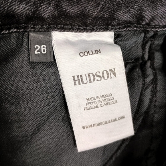 Hudson Collin Mid-Rise Cropped Bootcut Jeans in Black Wash Size 26 - Picture 10 of 10